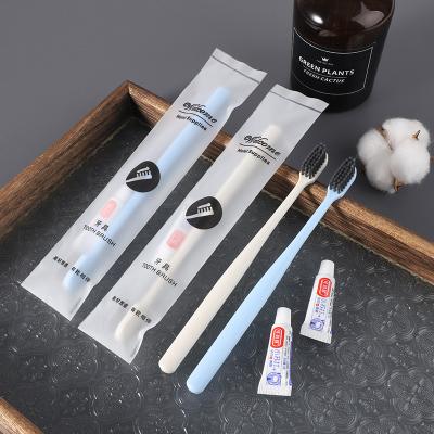 China Disposable Amenities Disposable Kit Hotel Toothbrush With Hotel Dental Toothpaste for sale