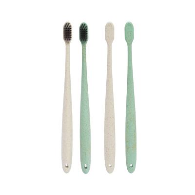 China ECO Disposable Wholesale Biodegradable Wheat Straw Toothbrush for sale