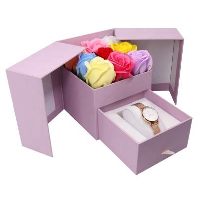 China Factory Unique Luxury Pink Materials OEM CHER IDEAR Recycled Wooden Gift Watch Box Singall Watch Box Packaging for sale