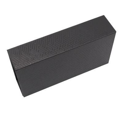 China Factory Reused Logo Black Magnetic Clamshell Wallet Custom Wholesale Materials Packaging Empty Paper Box for sale