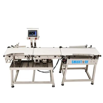 China Stable Performance High Accuracy Large Capacity Automatic Food Check Weigher Detector Machine With Packaging Machine for sale