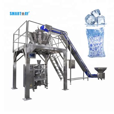 China Pillow Bag Weighting Lolly Edible Crushed Ice Cube Automatic Waterproof Vertical Filling Packaging Machine For 0.5Kg 1Kg 2Kg for sale