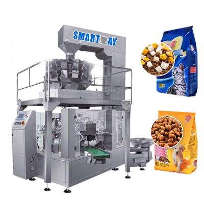 China Automatic Food Dog Treats Packaging Machine Zipper Premade Stand Gusset Doypack Bag Pouch Seal Filling Filling Machine for sale