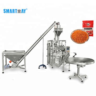 China High Efficiency Fully Automatic Auger Filler Weighing Bag Granules Paprika Seed Salt Sealing Seasoning Spices Powder Pouch Packaging Machine for sale