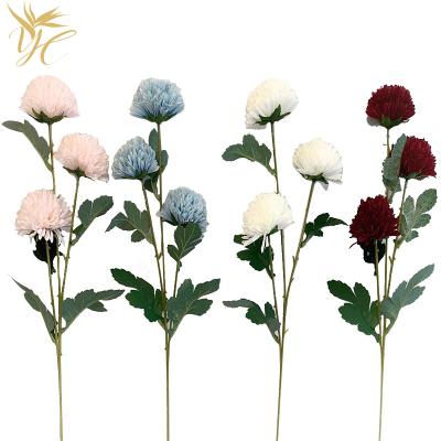 China Wholesale High Quality Artificial Silk Flower Faux Dandelion Flowers Wedding Cheap Ping Pong Silk Flowers for sale