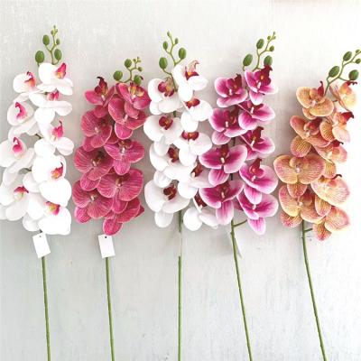 China Wholesale high quality PVC 3D flower artificial flower plant phalaenopsis stem for home wedding decoration for sale