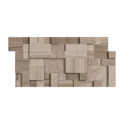 China Natural Luxury Italian Wooden Parquet Grain Stones Mosaic for sale