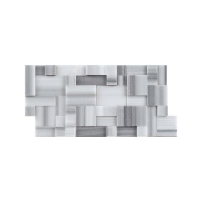 China Parquet Light Gray Irregular Stone Mosaic for sale