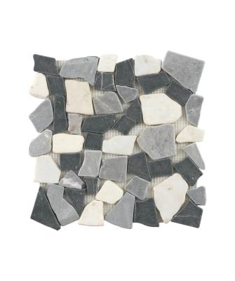 China Irregular Heart Shaped Stone Parquet Art Mosaic for sale