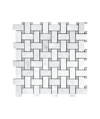 China Parquet Premium Carrara White Fish Scales Marble Stone Backsplash Mosaic Slabs for sale