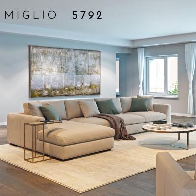 China MIGLIO Guangdong Modular Furniture L Shape Living Room Living Room Sofa Sectional Couch Chair for sale