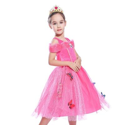 China Kids Fancy Dress Fairy Princess Fancy Dress Pink Butterfly Cosplay Girls Princess Costume Dress Kids Halloween Party for sale