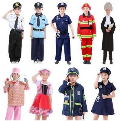 China Doctor Party Kids Cosplay Astronaut Firefighter Police Lawyer Career Uniform Costume Dress UP Halloween Children Cosplay Career Suit for sale