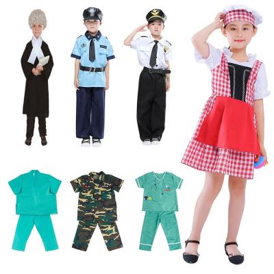 China Cosplay Career Costume Children's Surgeon Dress UP Playset Kits Kids Halloween Party Cosplay Astronaut Doctor Nurse Police Lawyer Career Costume for sale