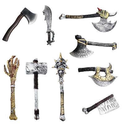 China Weapen Toy Halloween Hammer Sword Short Swords Toys Cosplay Foam Samurai Ax PU Knife Pirate Prop Weapons Simulation for sale