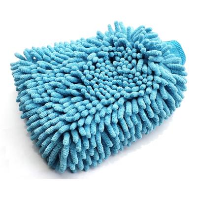 China Microfiber Chenille Caterpillar Microfiber Chenille Cleaning Mitt, Shaggy Chenille Car Drying Mitt for sale