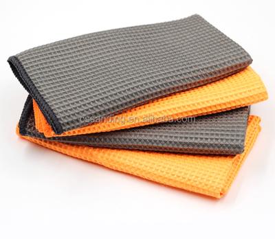 China Disposable Microfiber Waffle Cleaning Cloth, Microfiber Waffle Kitchen Dish Towel for sale