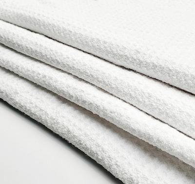 China QUICK DRY 100% Microfiber Woven Technique Waffle Fabric in White, Microfiber Waffle Fabric for sale