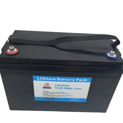 China BOATS factory sales price LiFEPO4 12V100Ah prismatic lithium battery for energy storage for sale