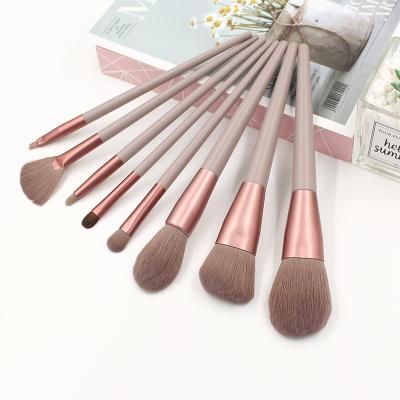 China Makes Apply Makeup Free Sample Brochas De Maquillaje Kabuki Cosmetics Foundation Professional Make Up Brushes Natural Wood Handle Makeup Brush Set for sale