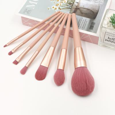 China Makes Apply OEM Base Polishing Vegan Makeup Makers 7Pcs Private Label Professional Rose Makeup Cosmetics Set Brush for sale