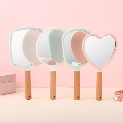 China Makes apply makeup custom logo small portable hand double sided square pocket mirror for makeup espejo scam luz compact mirror / spiegel mini for sale