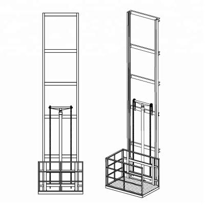 China 500kg Mini Electric Basement Hydraulic Garage Cargo Lift For Sale W x 2000 L 2000mm for sale