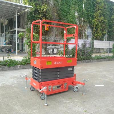 China Hotels Mobile Hydraulic Small Lift Table Battery Scissor Lift Platform for sale