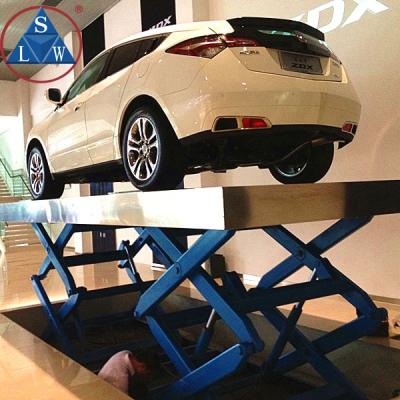 China Hotels 2000kg Battery Hydraulic Lift Platform Scissor Trolley Lift Table for sale