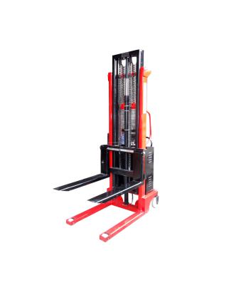 China Hotels 1500kg 3000mm Small Forklift Electric Pallet Truck Battery Pallet Stacker for sale