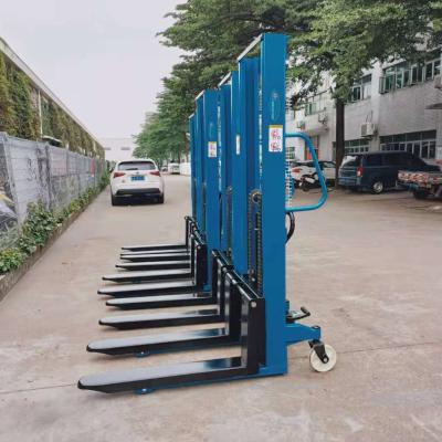 China Hotels 1ton Mini Hydraulic Stacker Forklift Warehouse Pallet Stacker for sale