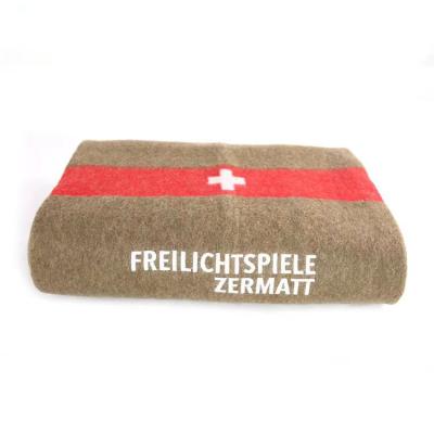 China Viable Customized Wholesale Price Switzerland Style Outdoor Picnic Wool Rug Blanket for sale