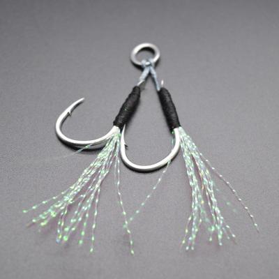 China MICLURE Fishing Double Hook General Steel Fishing Tackle Aid High Bassing Hooks for sale