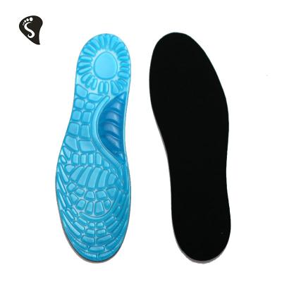 China Surface Breathable Soft Gel Velvet Insole Comfortable Massage Cool Feeling For Running Shoes for sale