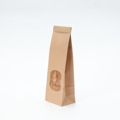 China Best Selling Recyclable Kraft Paper Bag White Kraft Lamination Inside Custom Paper Food Bag for sale