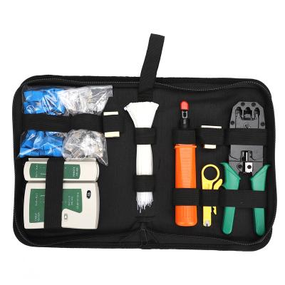 China Network Tool Kit Set 12 in 1 Ethernet Cat5 Cat5e LAN Cable DIT Kit RJ45 RJ11 RJ12 Hand Crimp Networking Tool Kit for sale