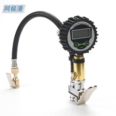 China Portable Auto Truck Car LED Digital Accurate Tire Inflator Pressure Gauges With Hose for sale