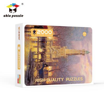 China Playful Game Customs 2000 Piece Puzzle Educational Jigsaw Puzzles Customized 2000 Pieces Cardboard Collection Puzzles For Adult Children for sale