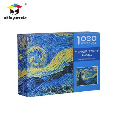 China Playful play Amazon hot sale kids printed custom paper puzzle 1000 pieces adult jigsaw puzzle adult for sale