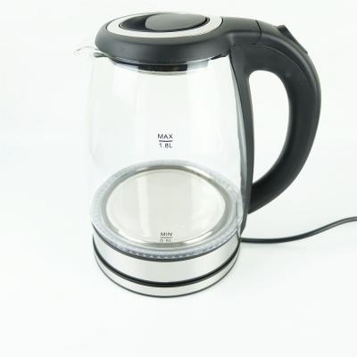 China 360 Degree Rotation Glass Base 1.7L Digital Cordless Electric Kettle for sale