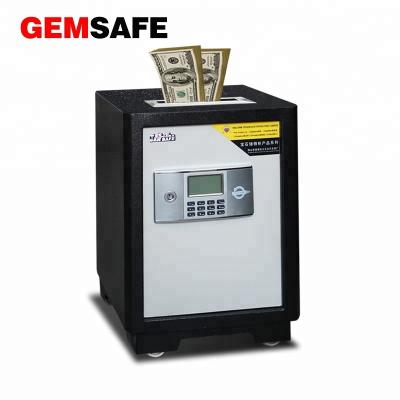 China GEMSAFE D450DT Heavy Duty Steel Customized Electronic Burglar Wall Deposit Proof Hidden Drop Safe Box for sale