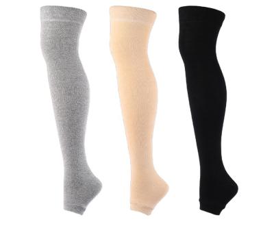 China Spandex/Polyester/Silicon Anti Slip Cotton Pad Over The Knee Sports Dance Yoga Ballet Thigh Leg Warmers Women High for sale