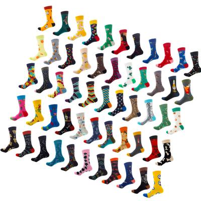 China Wholesale Fashion Antibacterial Mens Custom Cotton Socks Crew Colorful Food Fruit Cartoon Men Socks for sale