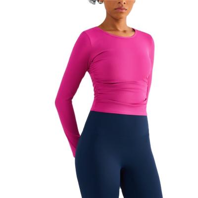 China Women's Customization Women's Tops Crac! crack! Wholesale High Quality Sexy Sportswear Breathable Tight Crop Yoga Long for sale