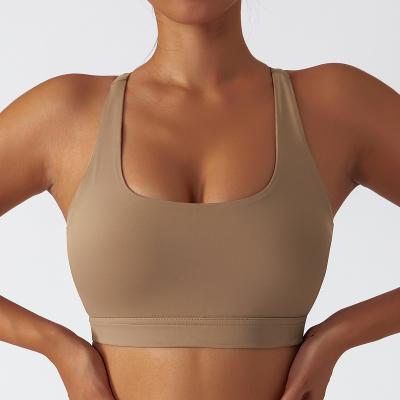 China Yoga Naked Women's Breathable Shockproof External Wear Regeneration Fitness Yoga Running Bra for sale