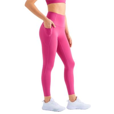 China Custom High Waisted Women Yoga Leggings Breathable Workout Pants With Pockets Yoga Womens Gym Leggings For Women for sale