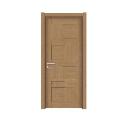 China Chinese company names design solid wood interior pvc mdf wooden panel double glass door for bathroom for sale