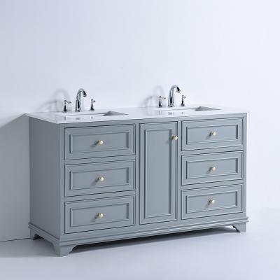 China Most selling product in ali baba solid wood classical fashion bathroom vanity cabinet for sale