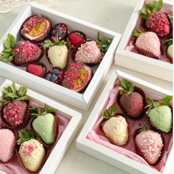 China Recyclable Custom Printing Luxury Empty Strawberry Gift Boxes Chocolate Packaging Paper Box for sale