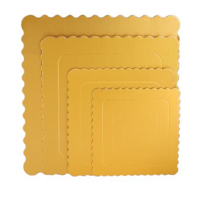 China Disposable Thick Round Square Cardboard Cake Gold Paper Boards For Cake Wear for sale